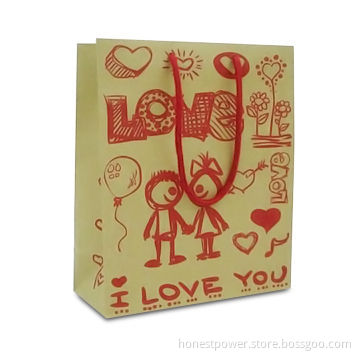 Eco-friendly Paper Bag, Made of 120gsm Brown Kraft Paper, Customized Designs are Accepted